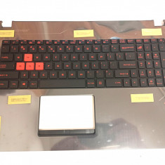 Carcasa superioara cu tastatura palmrest Laptop, Asus, ROG GL502VS, GL502VSK, GL502VT, GL502VY, 90NB0DD1-R31US0, 13NB0DD1AP0101, iluminata, layout US