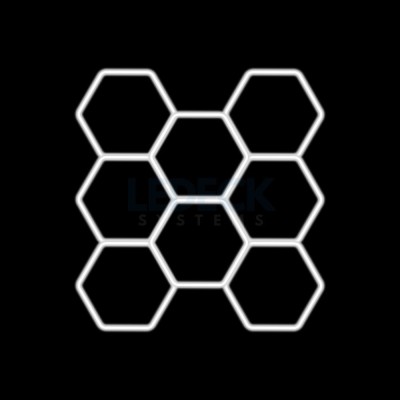 Lumina LED Hexagonala , 8 Module 236x246CM - Garaj, Dormitor, Camera Gaming, Spatii Private foto