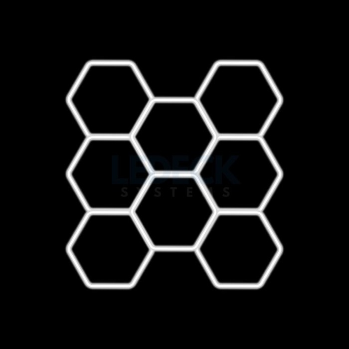 Lumina LED Hexagonala , 8 Module 236x246CM - Garaj, Dormitor, Camera Gaming, Spatii Private