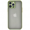 Husa cu protectie la camere si finisaj mat pentru apple iphone, verde - alege modelul!