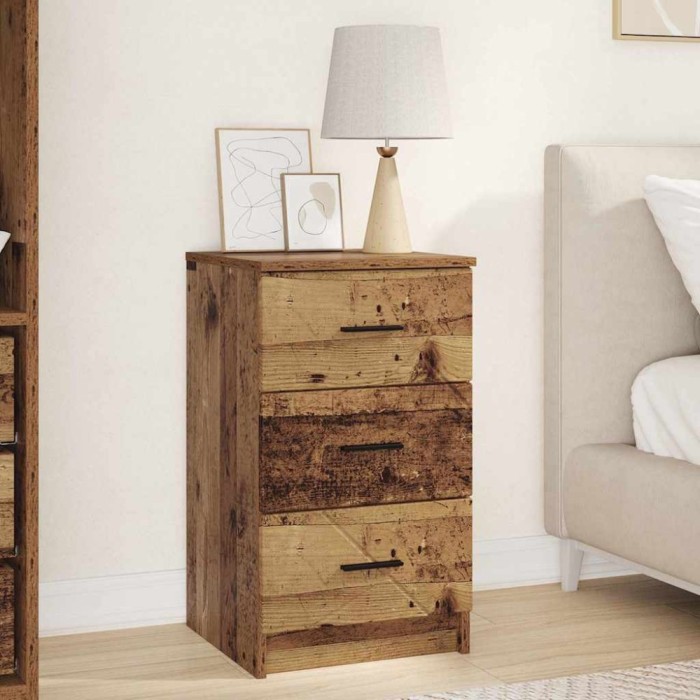 vidaXL Dulap de noapte Lemn vechi 38 x 38 x 66 cm Lemn compozit