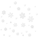 Stickere decorative pentru geam de Craciun Ruhhy, PVC, fulgi de nea