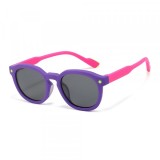 Ochelari Soare Copii Techsuit Polarizati Protectie UV Mov Roz