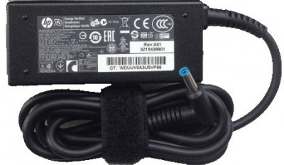 Alimentator laptop second hand original HP 19.5V 2.31A 45W 741727-001 mufa cu pin interior 4.5mm x 3.0mm foto