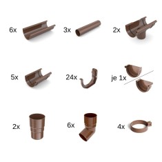 Set jgheab 12m maro Sistem 100 foto