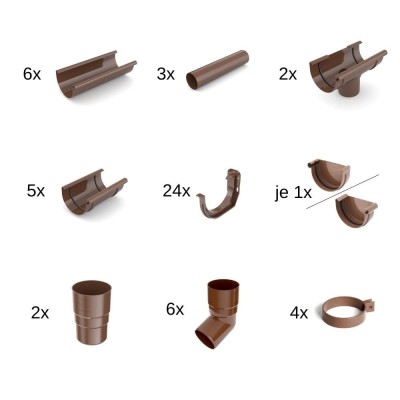 Set jgheab 12m maro Sistem 100 foto