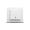 Intrerupator Sonerie Ovivo Mina Alb, 220V, Montaj Incastrat