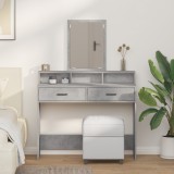 VidaXL Masă de toaletă cu sertare, gri beton, 100x41x140 cm