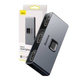 Splitter HDMI Baseus Matrix 2x1 1x2, 4K, Bidirectional, Negru