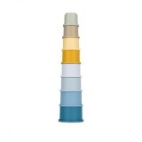 Set 8 cupe de baie stivuibile Little Dutch albastre