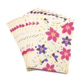 Plic color CNX, diverse culori, 110x160mm, model cu flori, set 10 buc