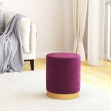 VidaXL Taburet de depozitare rotund, violet, catifea