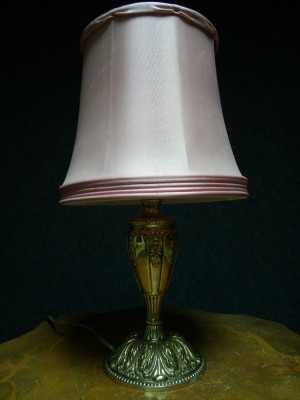 Elegant lampadar veioza antica franceza in stilul Empire foto