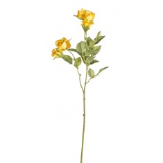Trandafir artificial 4 flori galben 39h