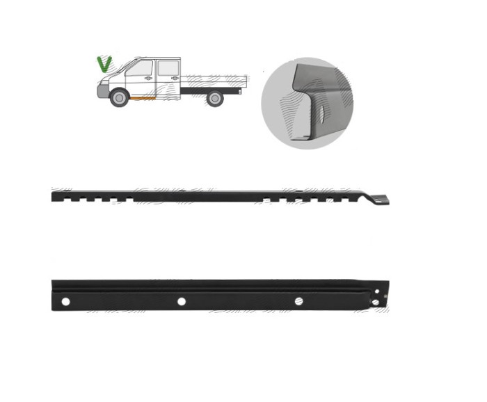 Prag interior Volkswagen Transporter/Multivan (T5), 04.2003-2015, model: double cab, montare stanga, sub usa fata; interior, KLOKKERHOLM