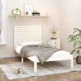 VidaXL Cadru de pat, alb, 100x200 cm, lemn masiv