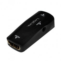 Adaptor LOGILINK CV0108, HDMI - VGA, Full HD/30 Hz (Negru)