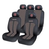 Set Huse Scaune Universale Premium Carguard Personalizate cu Fiat&ndash; Negru/Bej
