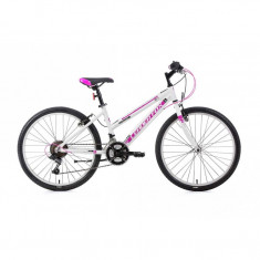 Bicicleta pentru copii Leader Fox Buffalo Girl 2018 , Cadru aluminiu , Cadru 14 inch , Alb foto