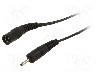 Cablu alimentare DC, DC 2,35/0,7 mufa, DC 5,5/2,1 soclu, negru, 0,5m, WEST POL - P07-C21-T050-050BK