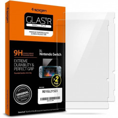 Folie sticla transparenta Case friendly Spigen GLAS.tR SLIM Nintendo Switch 2-Pack foto