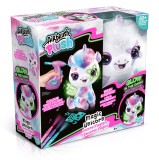 Jucarie de plus de colorat, Airbrush Plush, Glow in the dark, Magic Unicorn