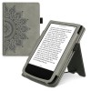 Husa pentru PocketBook Touch Lux 5 / Touch Lux 4 / Touch HD 3, Piele ecologica, Gri, kwmobile, 54817.06