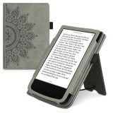 Husa pentru PocketBook Touch Lux 5 / Touch Lux 4 / Touch HD 3, Piele ecologica, Gri, kwmobile, 54817.06