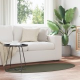 vidaXL Covor &quot;HUARTE&quot; Verde pădure 80 x 150 cm Oval