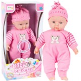 Papusa bebelus cu sunet 34cm, Malplay 101297