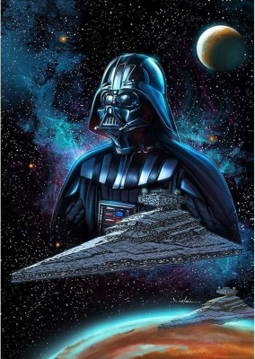 5 Kit de pictură cu diamante Miotlsy după numere pe p&amp;acirc;nză, Star Wars Darth Vader foto