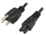 Cablu Alimentare 1,5m IEC C5 - NEMA 5-15 2,5A