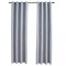 Draperii opace cu inele metalice, 2 buc., gri, 140 x 175 cm