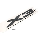 Emblema Auto BMW X3 Negru Lucios, Plastic ABS, Banda Dublu Adeziva Inclusa