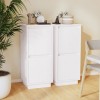 Gossi servante, 2 buc., alb, 31,5x34x75 cm, lemn masiv de pin