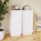 Gossi servante, 2 buc., alb, 31,5x34x75 cm, lemn masiv de pin