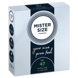 Prezervative - Mister Size Prezervative de Marimea Perfecta Latime 47 mm pentru Placere si Siguranta 3 bucati, My Size
