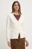 Sisley sacou culoarea bej, un singur rand de nasturi, neted, 1194M602H