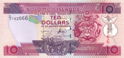 INSULELE SOLOMON █ bancnota █ 10 Dollars █ 2006 █ P-27 █ semnatura 8 █ UNC foto