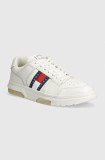 Tommy Jeans sneakers din piele THE BROOKLYN LEATHER culoarea alb, EM0EM01429