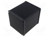 Carcasă aluminiu neagră HAMMOND 1455 cu panou 104,5x120x104,5 mm