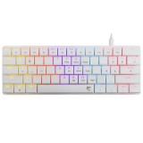 Tastatura gaming mecanica White Shark Nagamaki, Switch Red, Alb