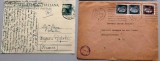 Lot carte poștală Italia + plic Germania cu timbre Hitler &ndash; corespondență veche &ndash;GB