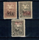 1917/1918 - Ocupația germana in Romania, Timbru de Ajutor, Mi.No.1x, 3x, 5a neuzate