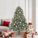 VidaXL BraddeCrăciunartificial cu 300 LED Verde 126 x 126 x 180 cm PVC 3395231