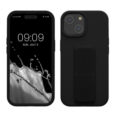 Husa Kwmobile pentru Apple iPhone 15, Negru, Silicon, KWM000022NT001C foto