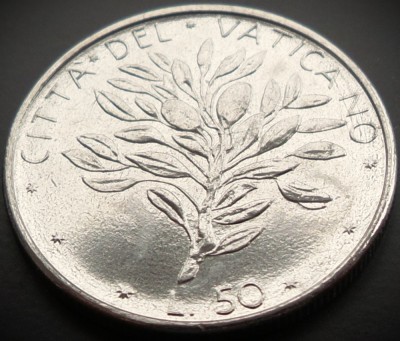 Moneda 50 LIRE - VATICAN, anul 1976 * cod 787 = UNC foto
