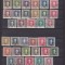 ROMANIA 1918 OCUPATIA AUSTRIACA IN ROMANIA TIMBRE AUSTRIECE POSTA DE CAMPANIE SUPRATIPAR NEGRU BANI SAU LEI 2 SERII 17 VALORI DANTELAT