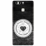 Husa silicon pentru Huawei P9, Work Hard Play Hard