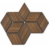Set 9 panouri decorative romb MDF si fetru, LDA PREMIUM, 40x24cm, Nuc Modena
